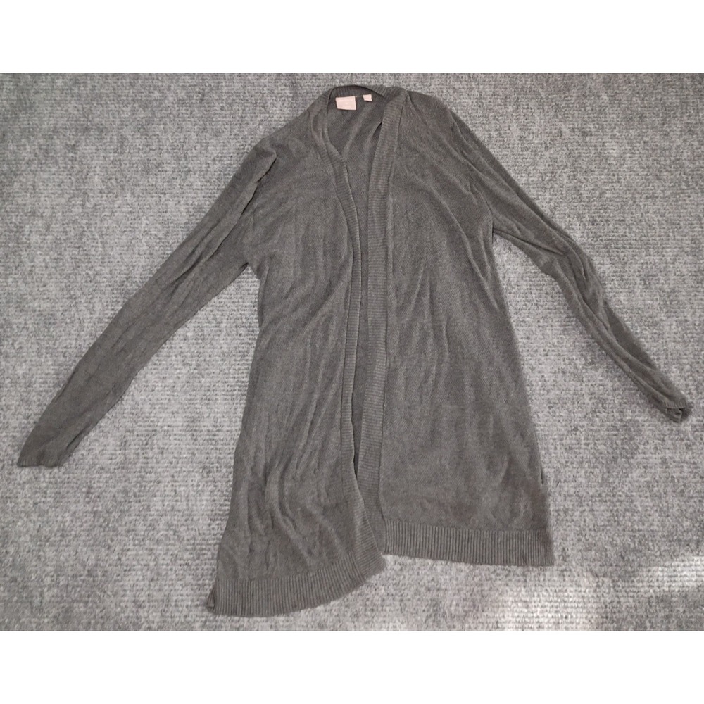 Devotion By Cyrus Women's Gray Open Cardigan Size Large